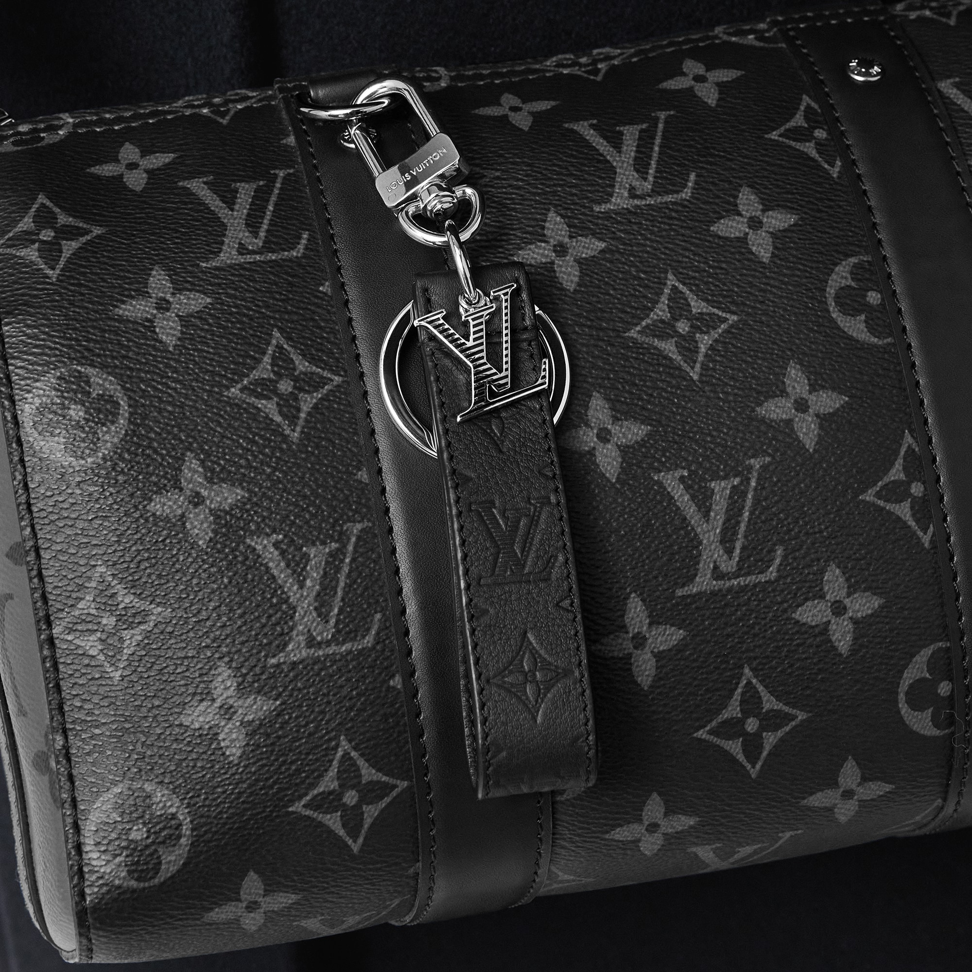 LV Shadow Dragonne Key Holder and Bag Charm . - Luxury Accessories